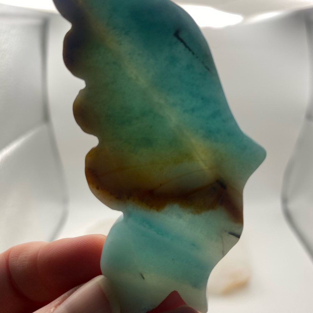 Hemimorphite Butterfly Wings with Stand - Picture 2 of 4